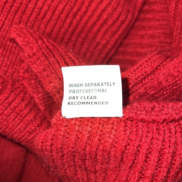 CHERFLY Womens Red Bell Long Sleeve Sweater Size L - Picture 7 of 7